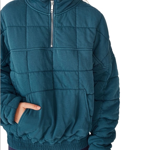 Cotton On GRAY Quilted Zip Through Fleece - Picture 2 of 6